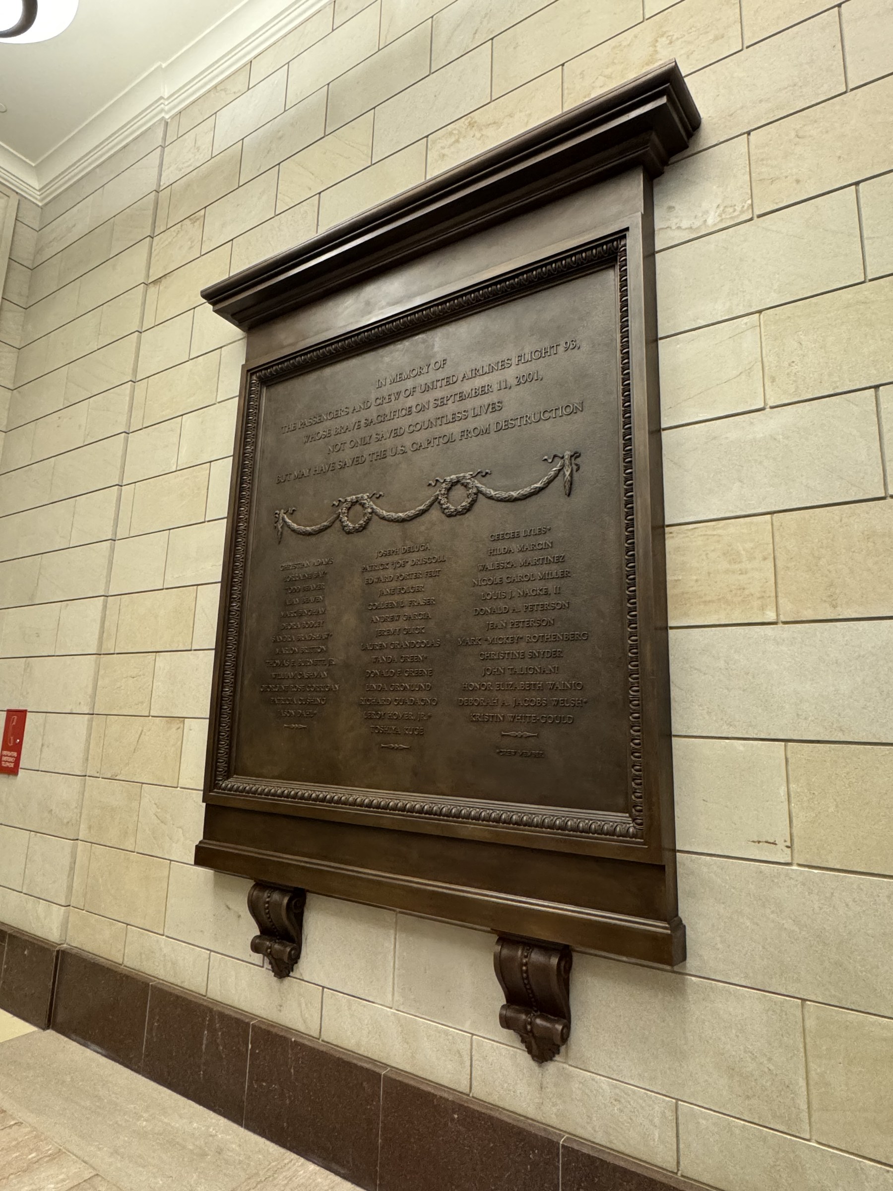 Flight 93 memorial plaque